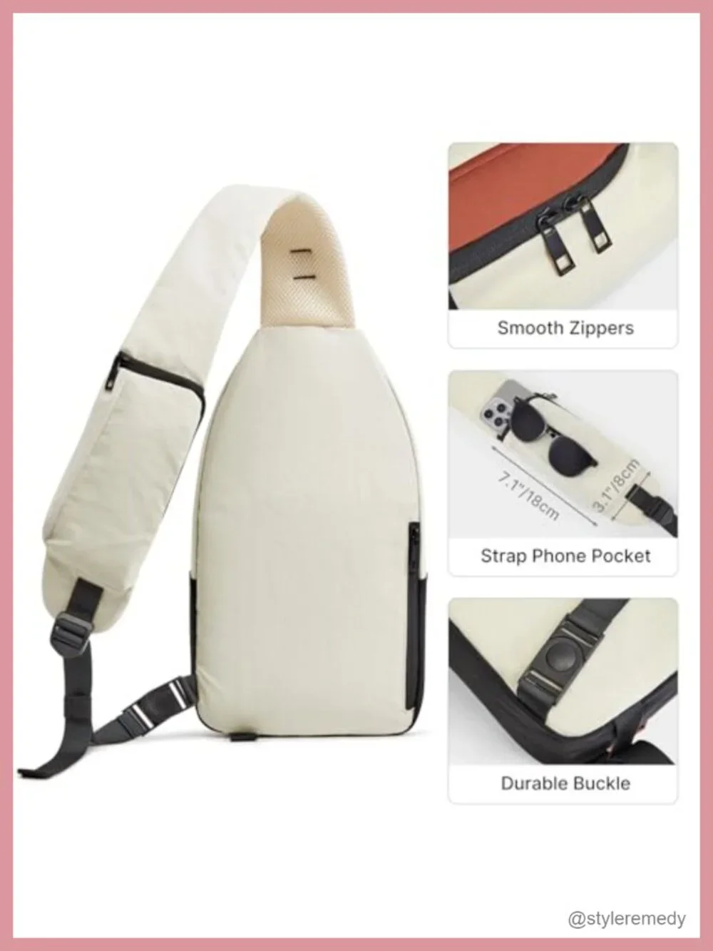 G4Free Sling Bag RFID Blocking Crossbody Nylon Shoulder Bag Travel Casual